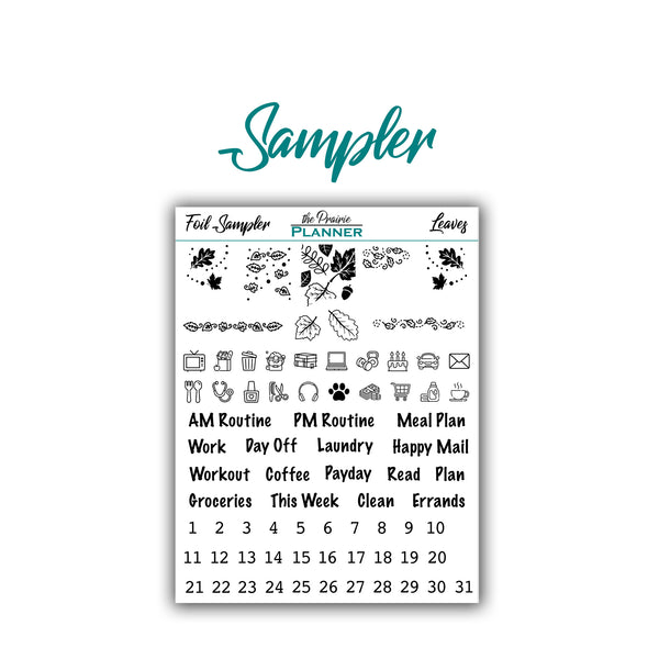 FOIL - Leaves Collection - Planner Stickers
