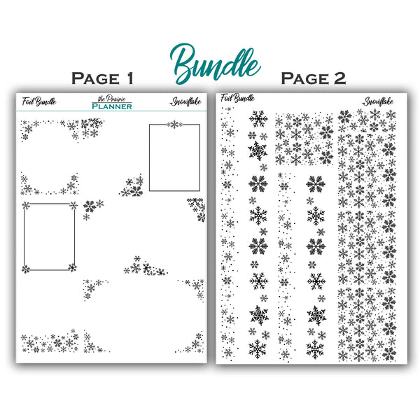 FOIL - Snowflake Collection - Planner Stickers