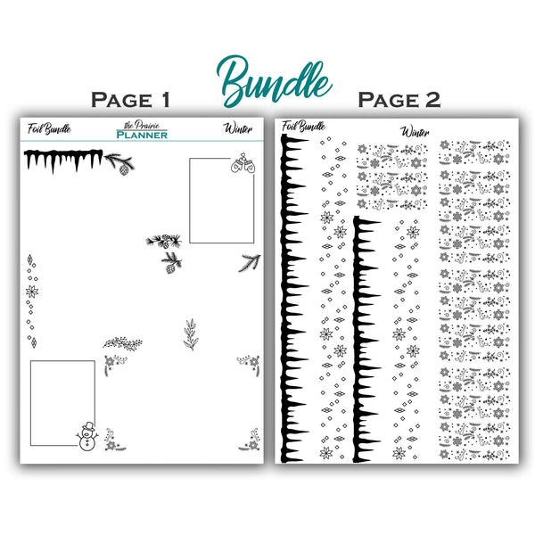FOIL - Winter Collection - Planner Stickers