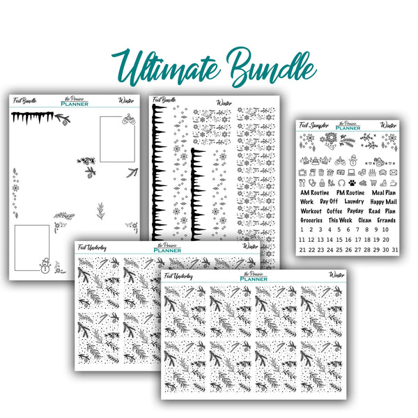 FOIL - Winter Collection - Planner Stickers