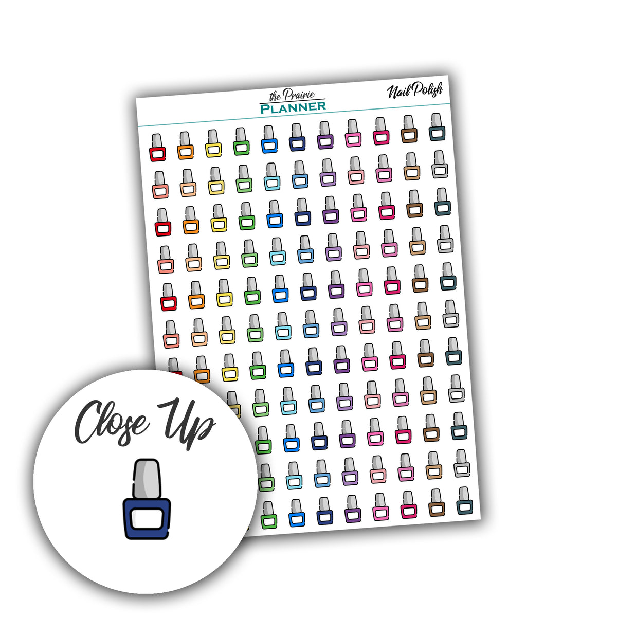 Nail Polish Planner Stickers the Prairie Planner