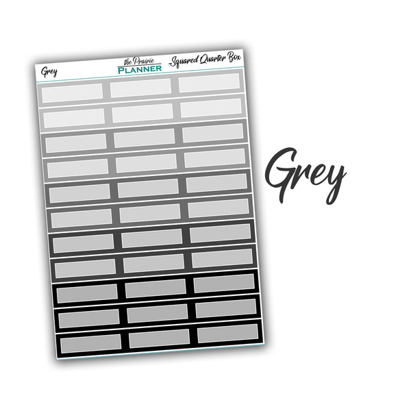Squared Quarter Boxes - Planner Stickers