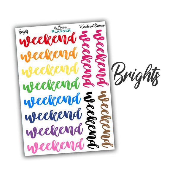 Weekend Banners - Planner Stickers
