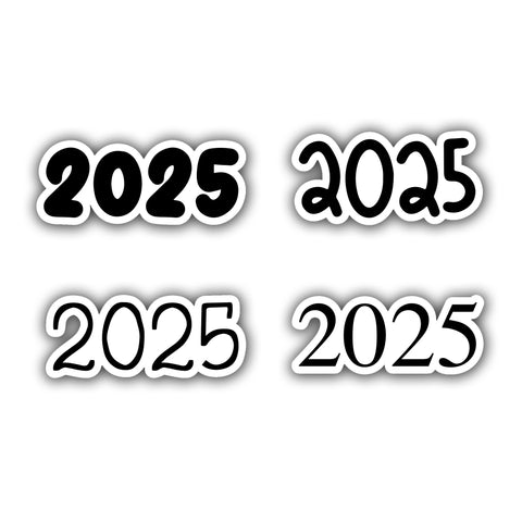 2025 Die Cut sticker with sparkle overlay