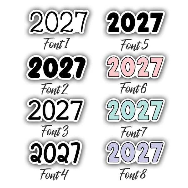 2027 Die Cut sticker