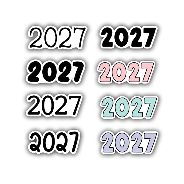 2027 Die Cut sticker
