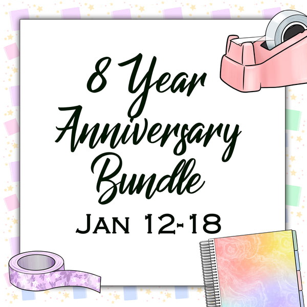 8 Year Anniversary | Weekly Planner Kit