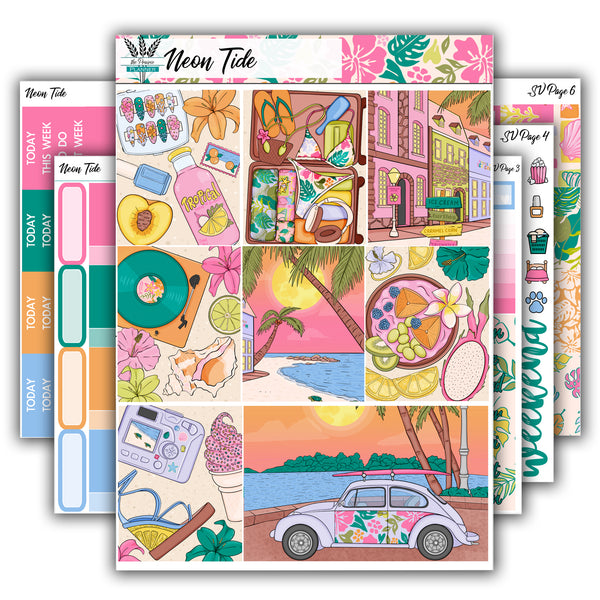 Neon Tide | Weekly Planner Kit