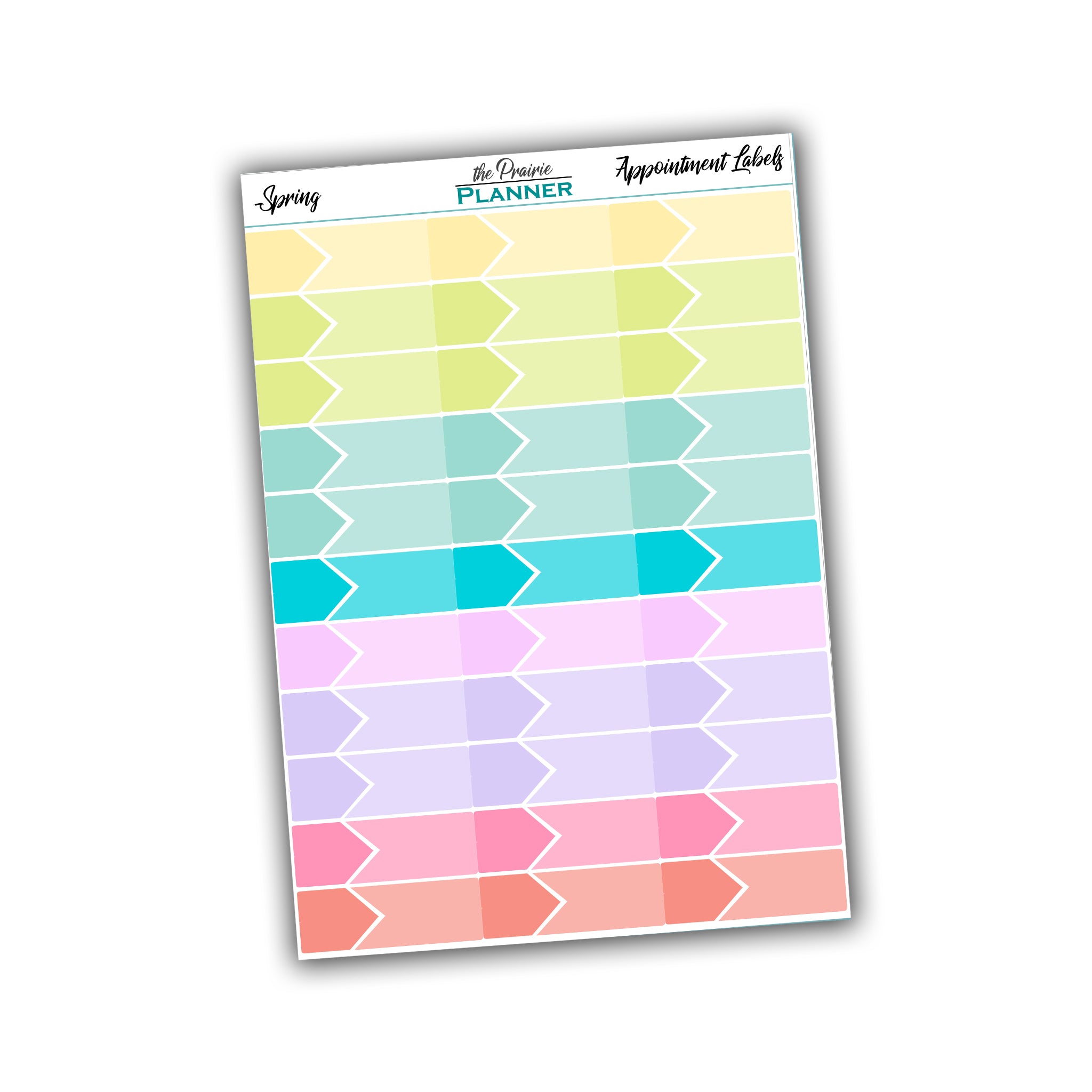 Appointment Labels - Spring Multi-Colour