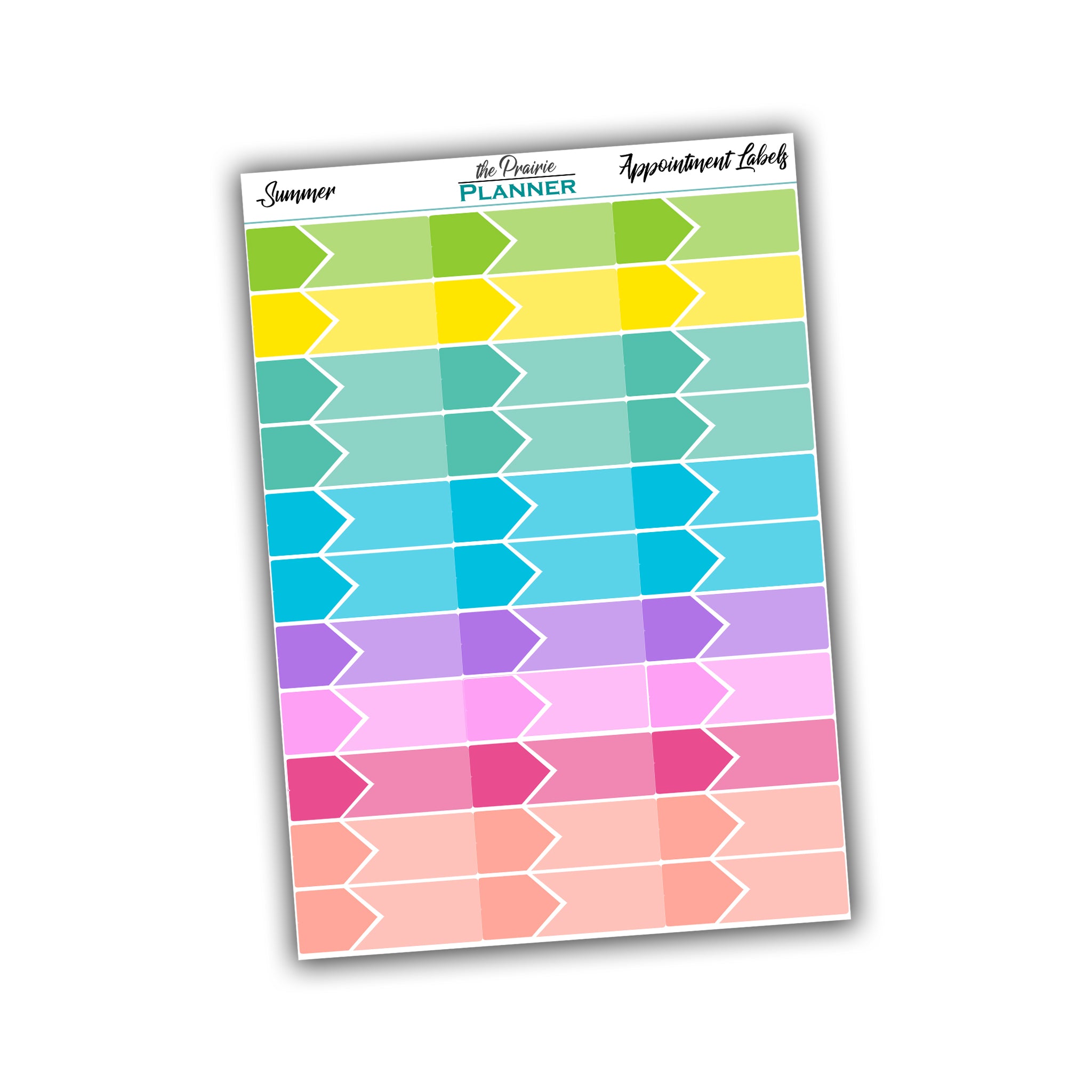 Appointment Labels - Summer Multi-Colour