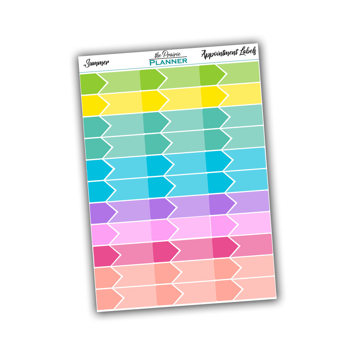 Appointment Labels - Summer Multi-Colour – the Prairie Planner