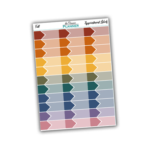Appointment Labels - Fall Multi-Colour
