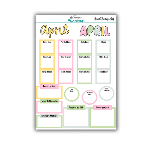 April 2026 Book Journal Kit