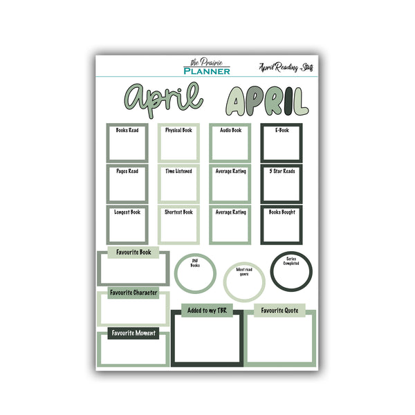 April 2027 Book Journal Kit