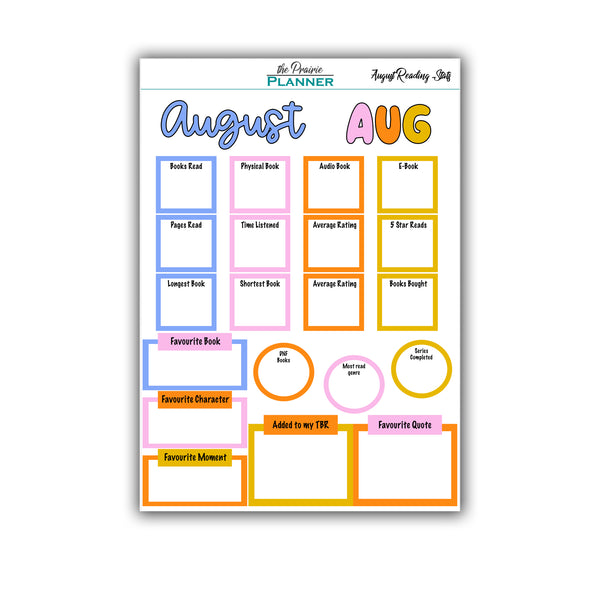 August 2026 Book Journal Kit