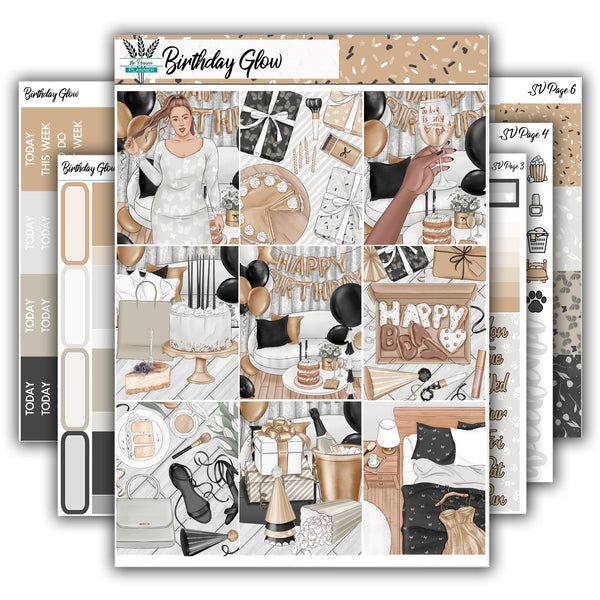 Birthday Glow | Weekly Planner Kit