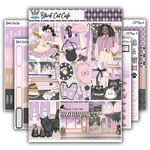 Black Cat Cafe | Weekly Planner Kit