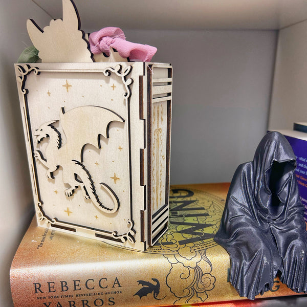 Wooden Book Dragon Bookmark Holder