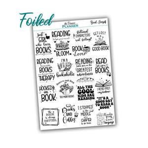 FOIL Book Quotes - Planner Stickers