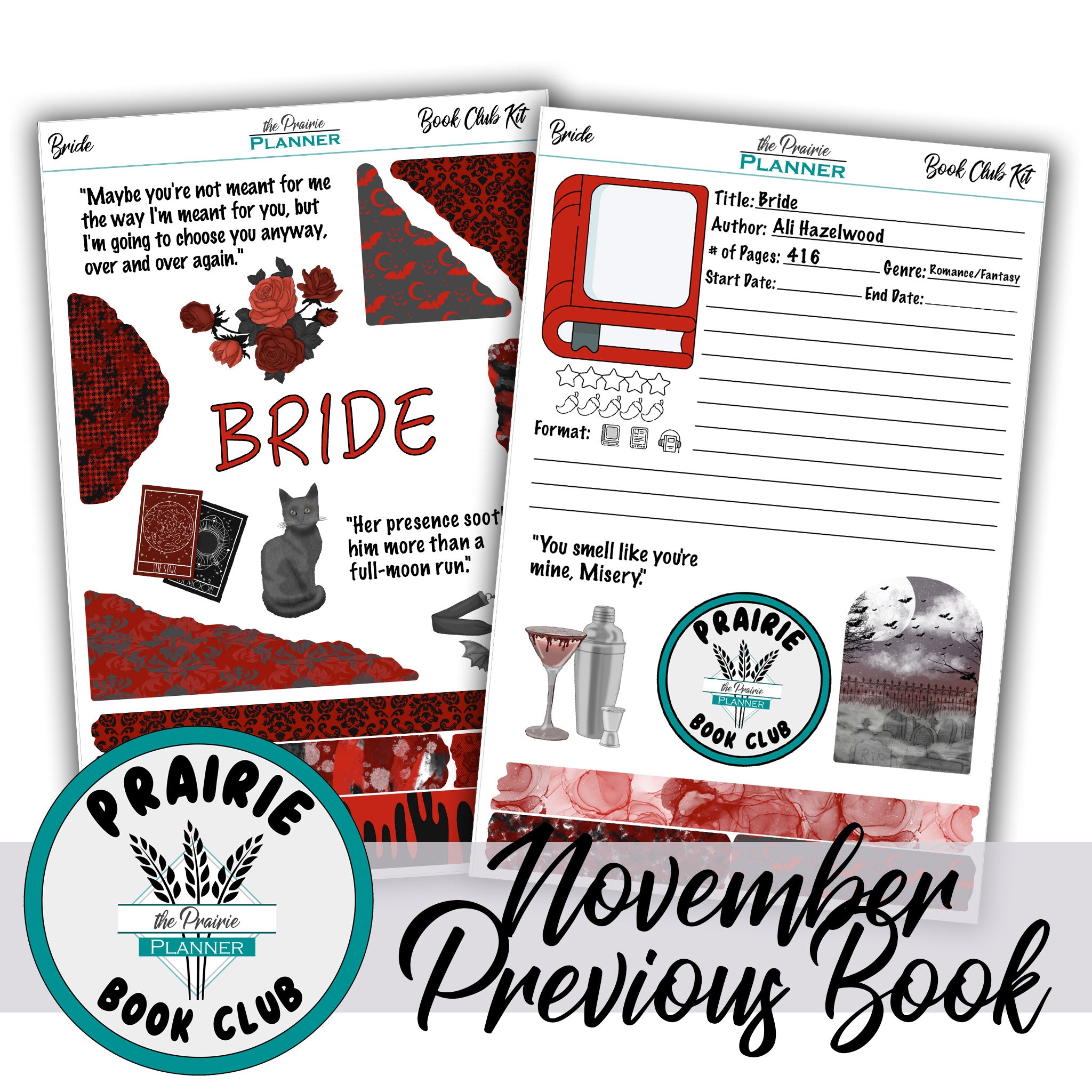 November 2 Prairie Book Club - Bride