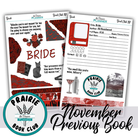 November 2 Prairie Book Club - Bride