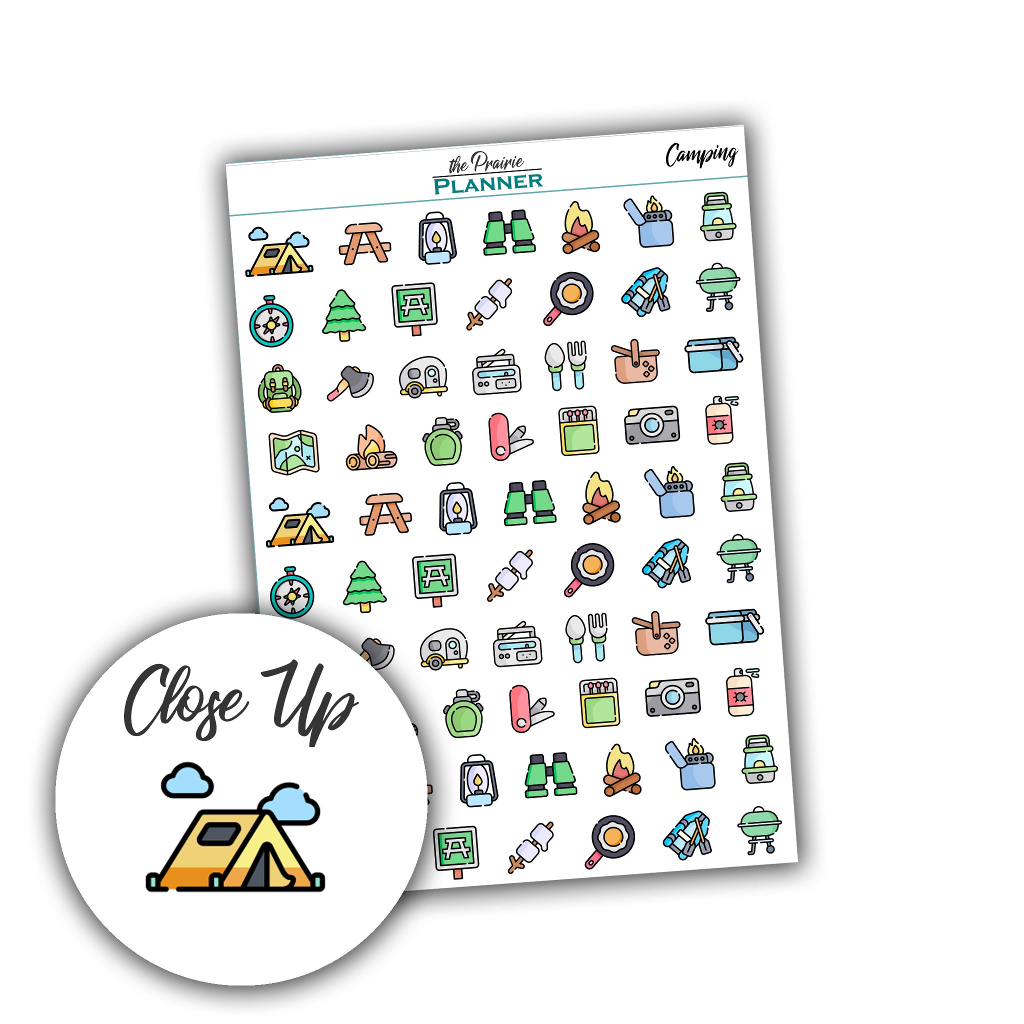 Camping - Planner Stickers