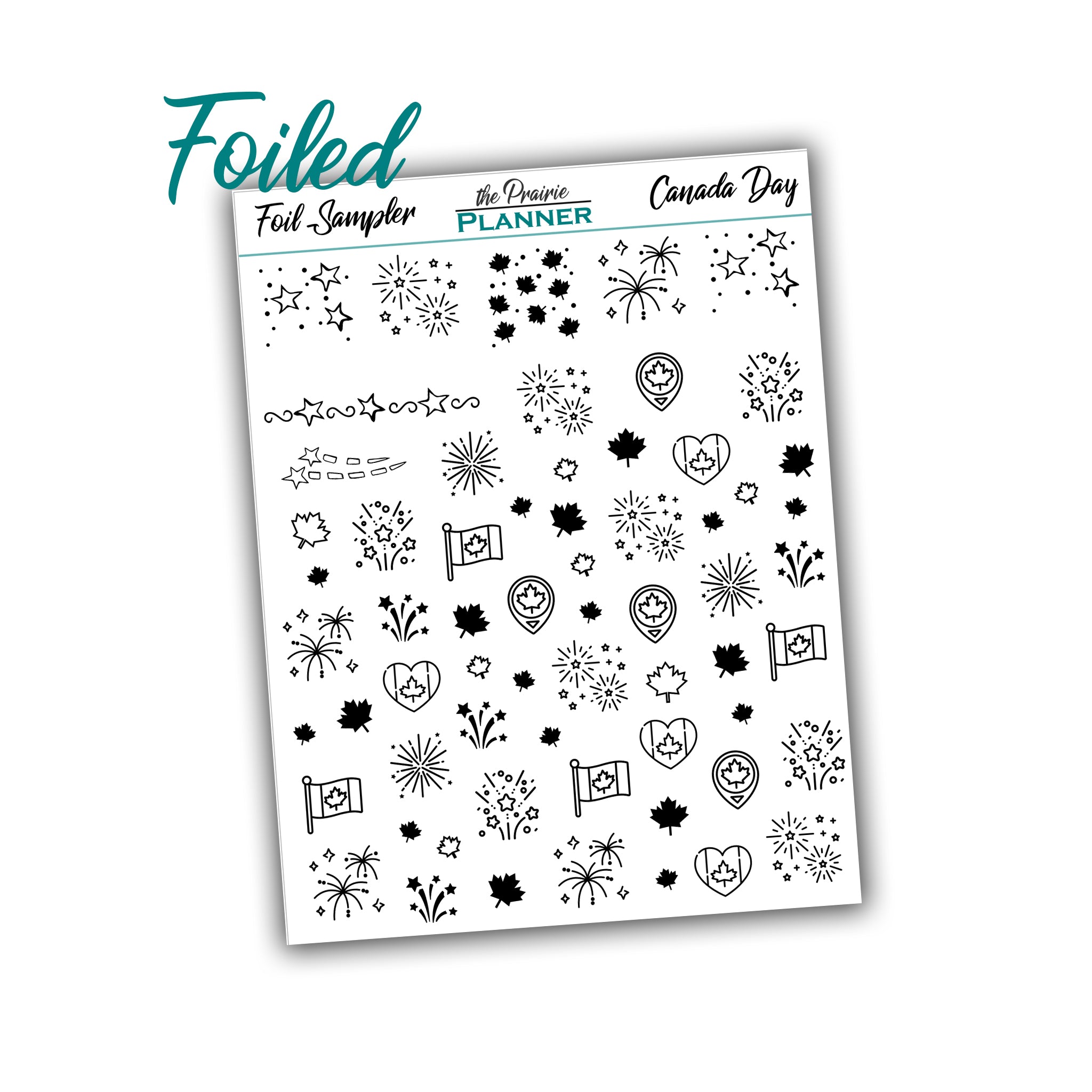 FOIL SAMPLER - Canada Day - Planner Stickers