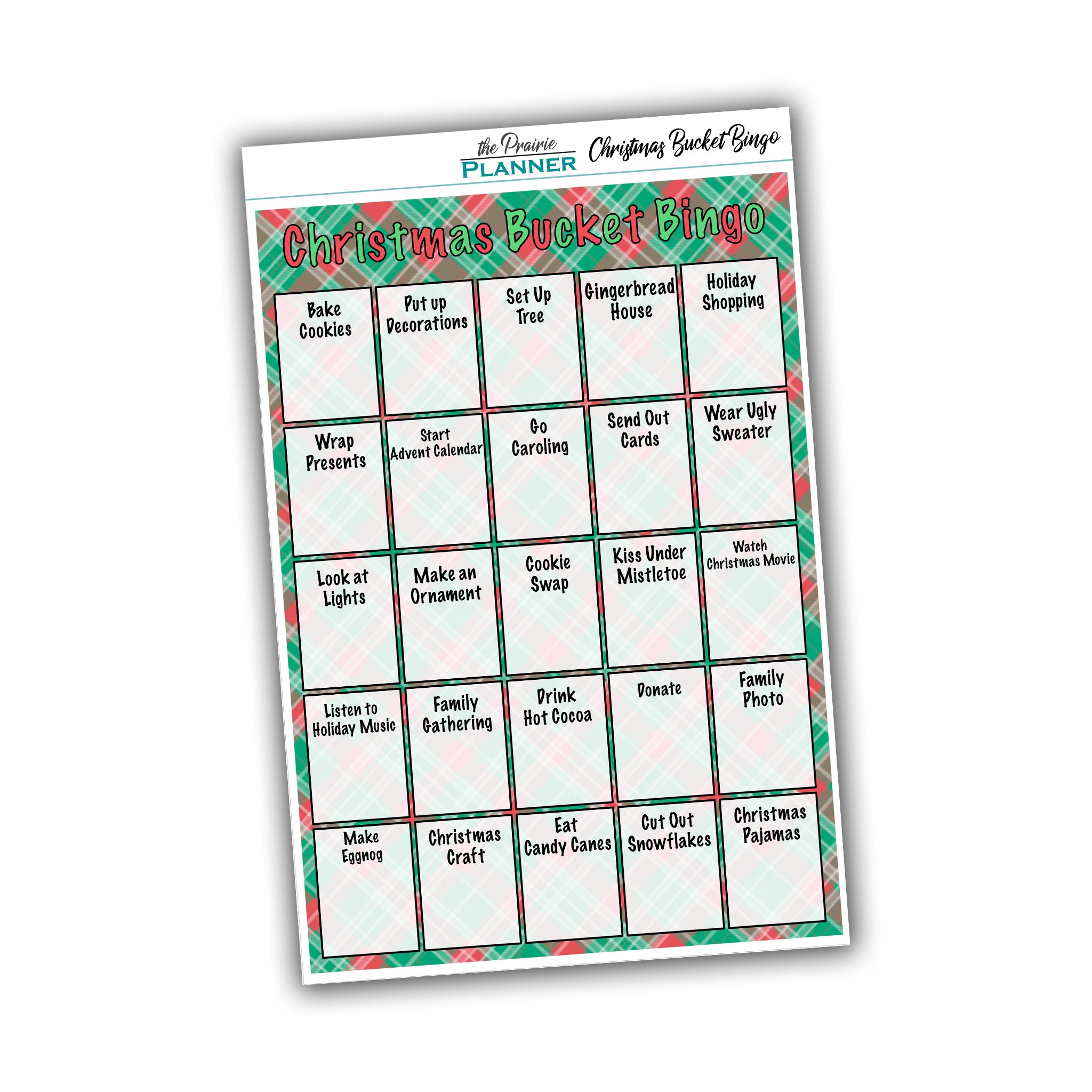 Christmas Bucket Bingo