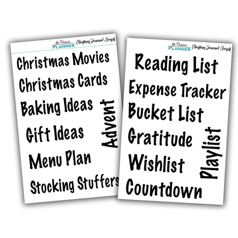 Christmas Journal Scripts