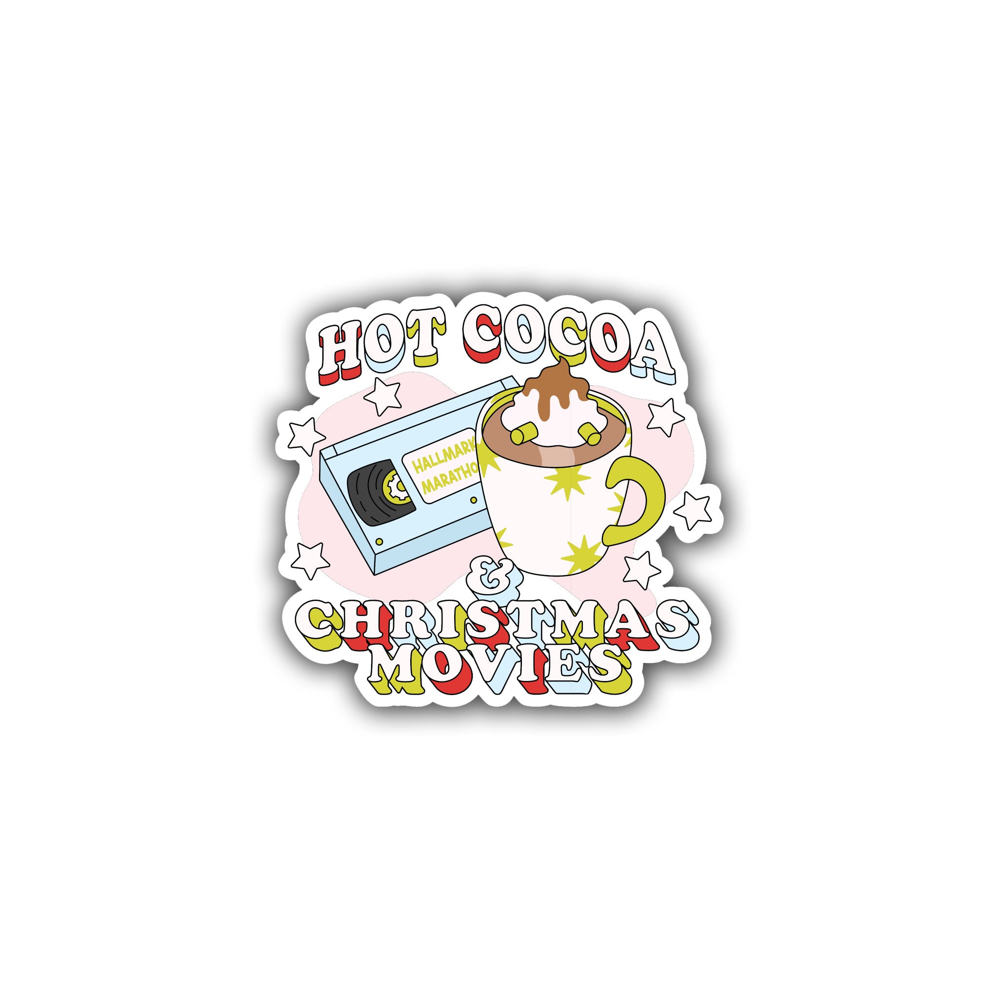 Christmas Movies Die Cut Sticker
