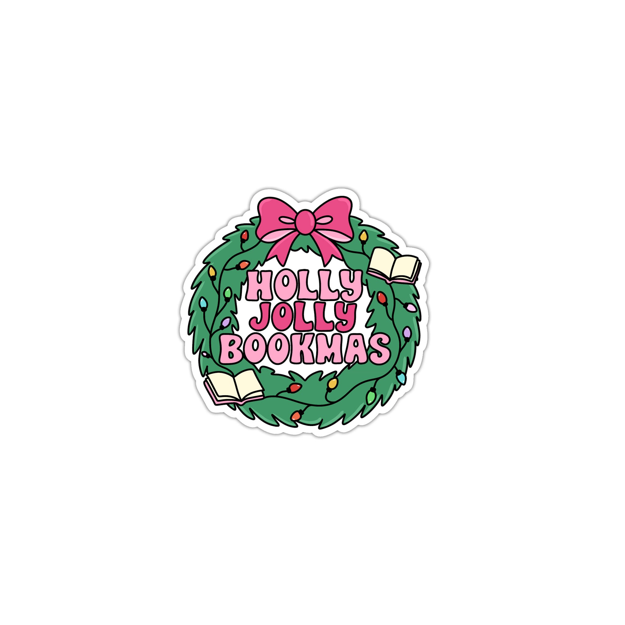 Christmas Wreath Mug Die Cut Sticker