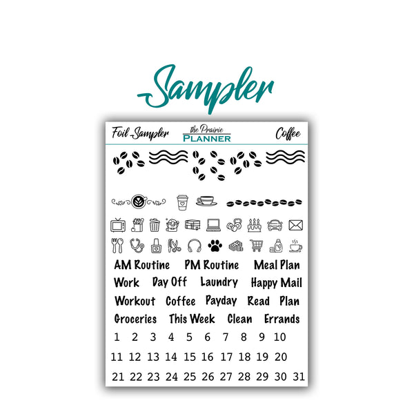 FOIL - Coffee Collection - Planner Stickers
