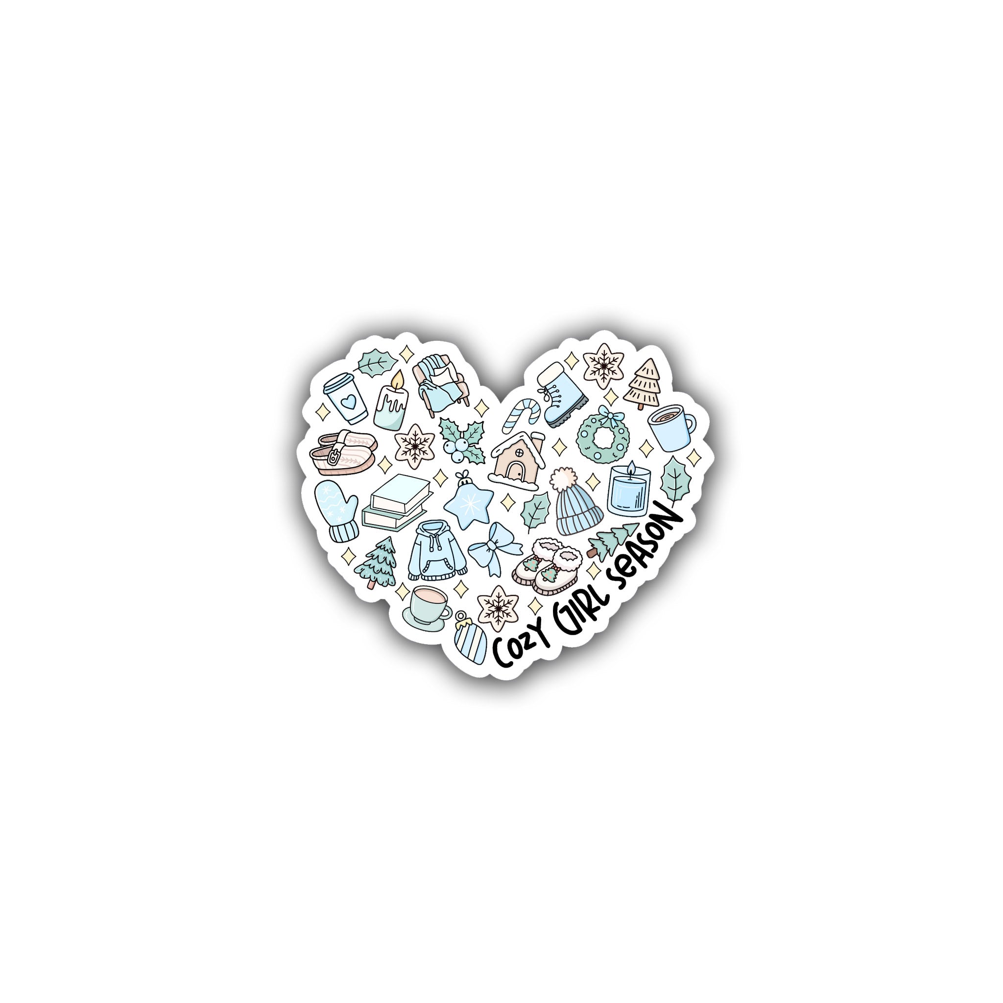 Cozy Girl Season Die Cut Sticker