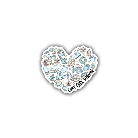Cozy Girl Season Die Cut Sticker