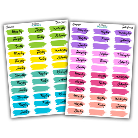Date Covers - Summer Multi-Colour