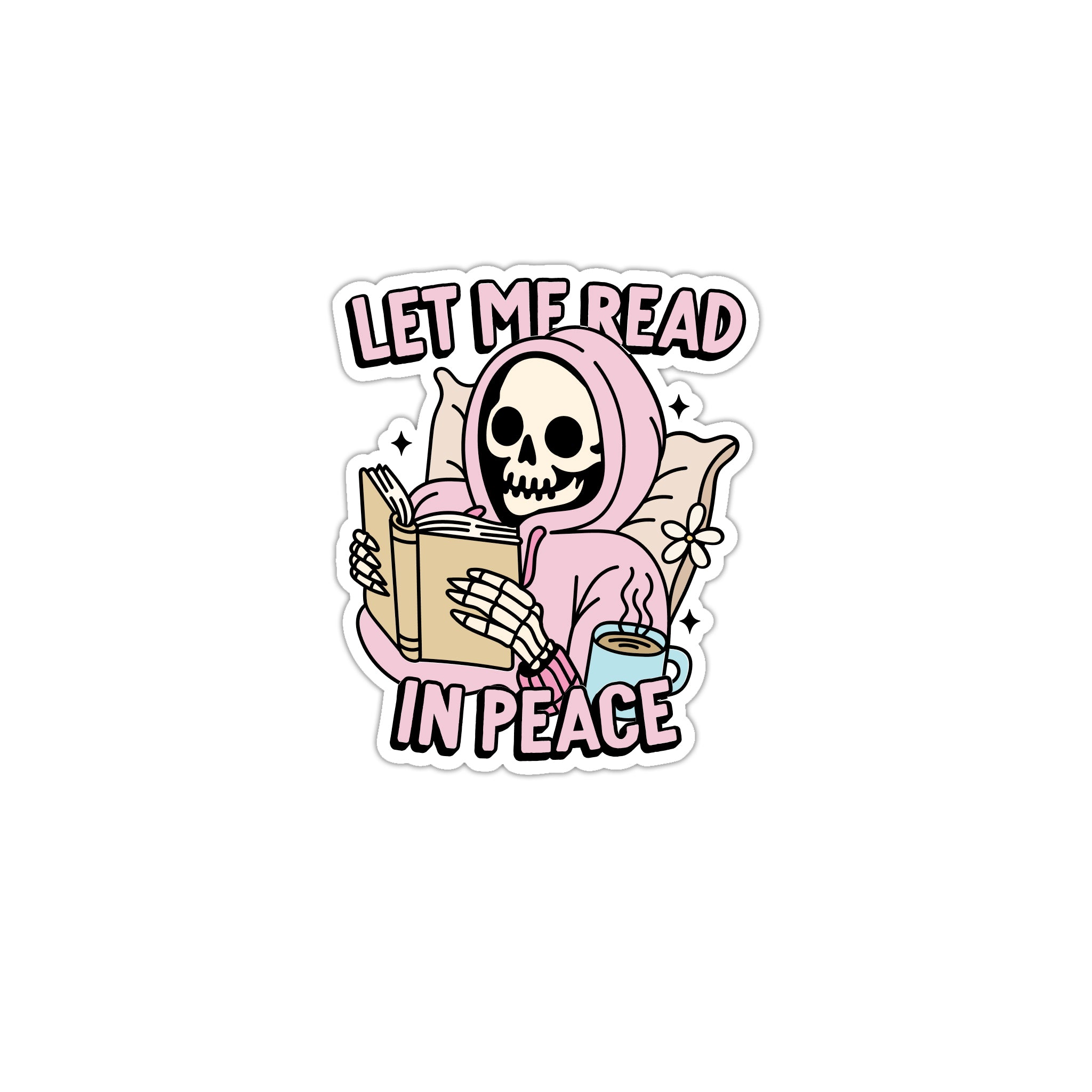 Read In Peace Die Cut Sticker