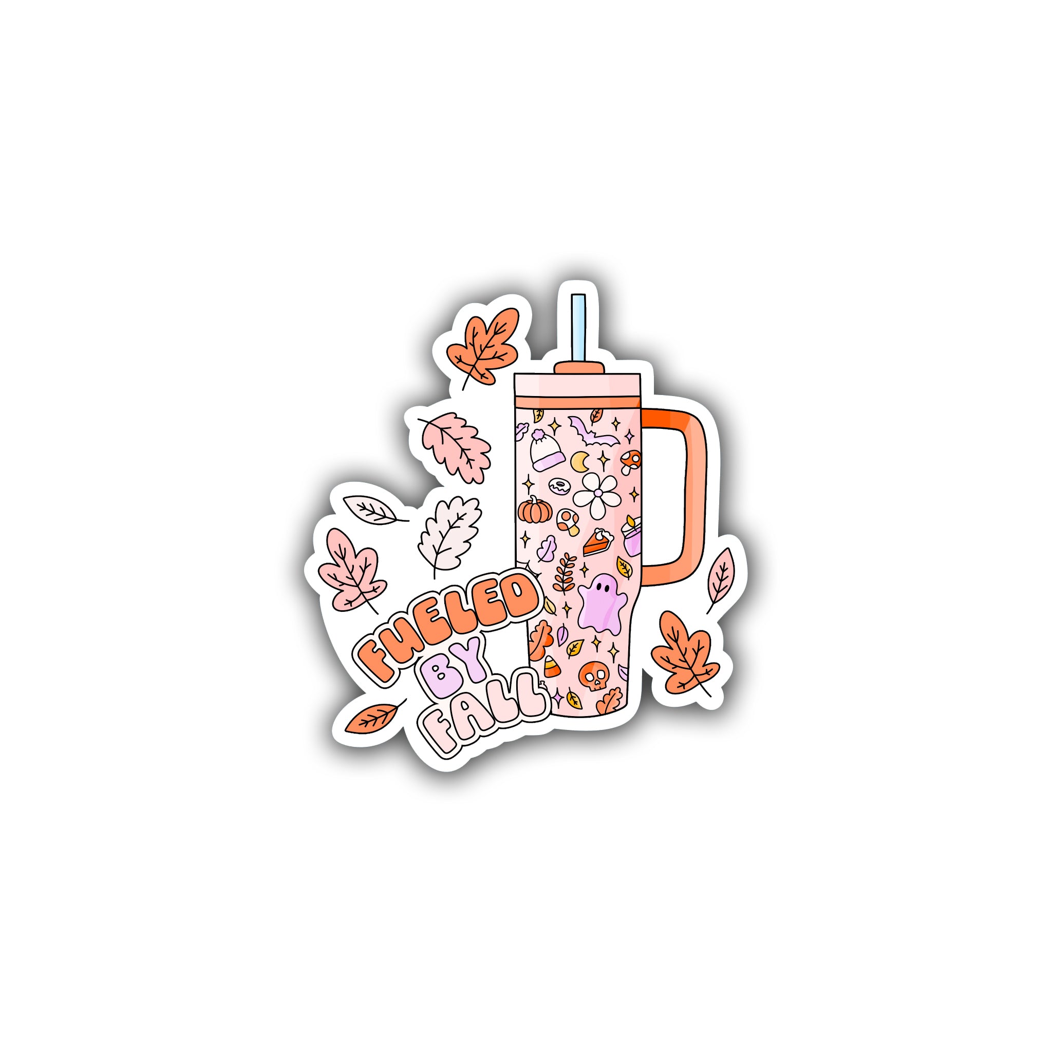 Fueled By Fall Die Cut Sticker