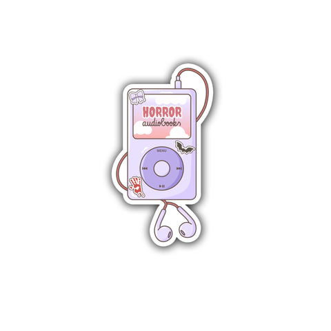 Horror Audiobook Die Cut Sticker