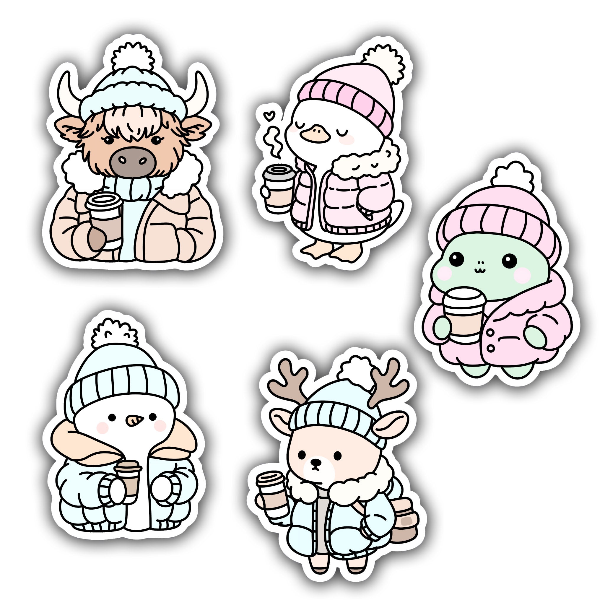 Winter Critter Die Cut Sticker