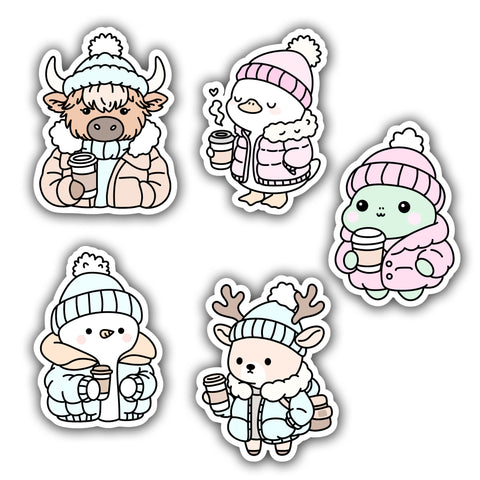 Winter Critter Die Cut Sticker