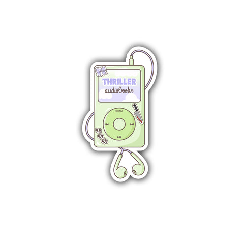Thriller Audiobook Die Cut Sticker