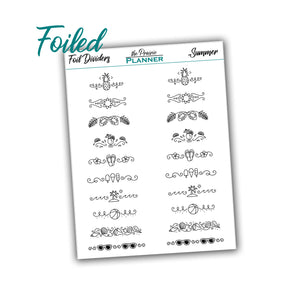 FOIL DIVIDERS - Summer - Overlay - Planner Stickers