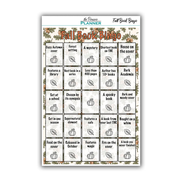 Fall Book Bingo