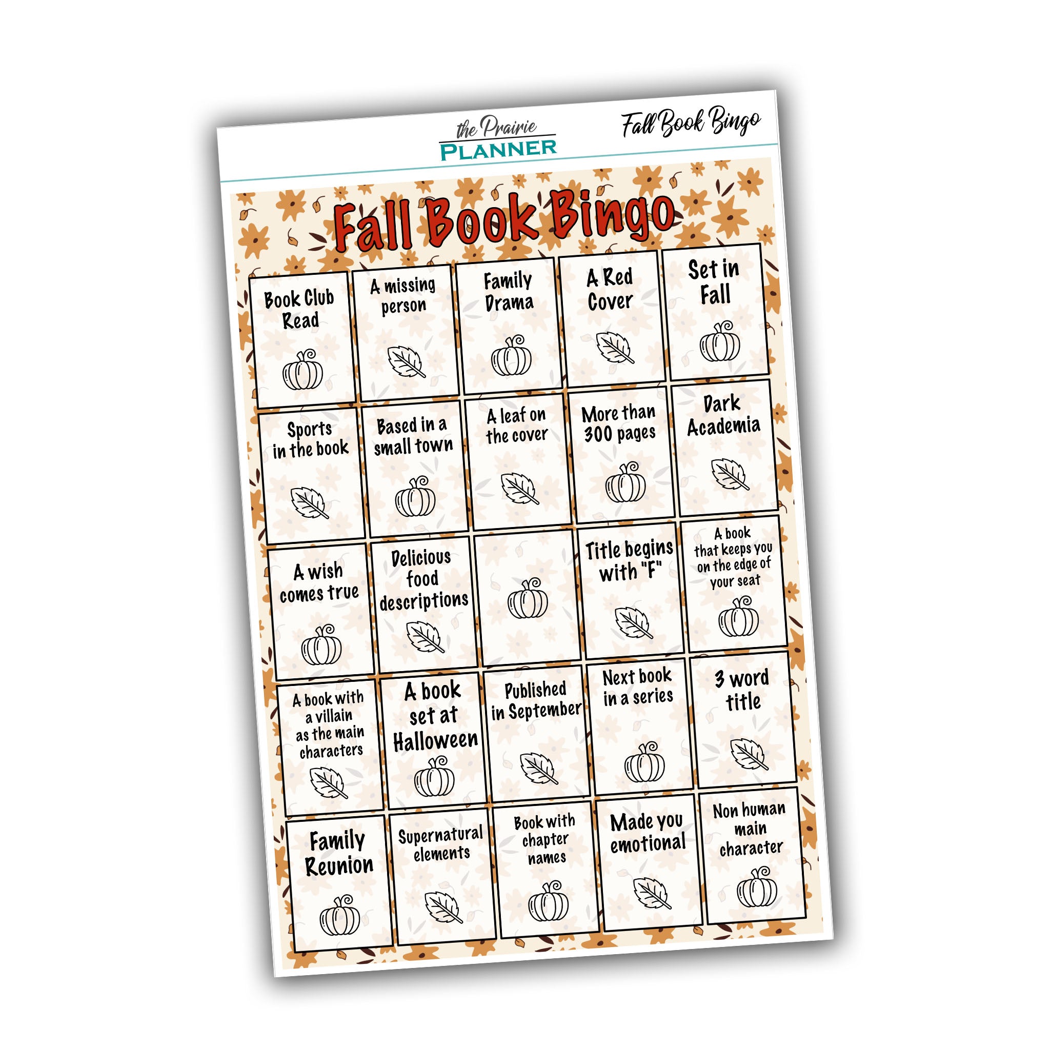 Fall Book Bingo