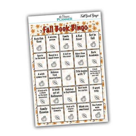 Fall Book Bingo