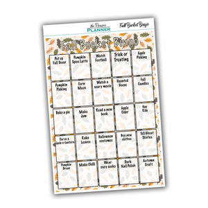 Fall Bucket Bingo