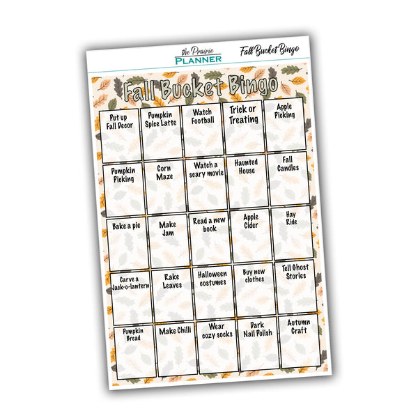Fall Bucket Bingo