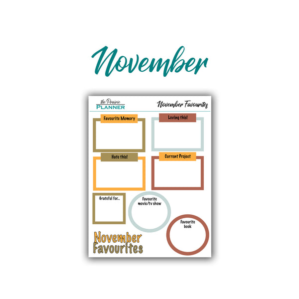 2026 Monthly Favourites