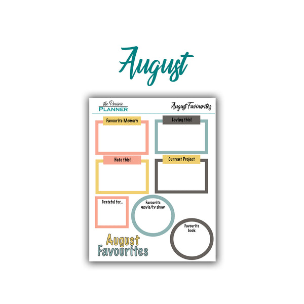 2026 Monthly Favourites