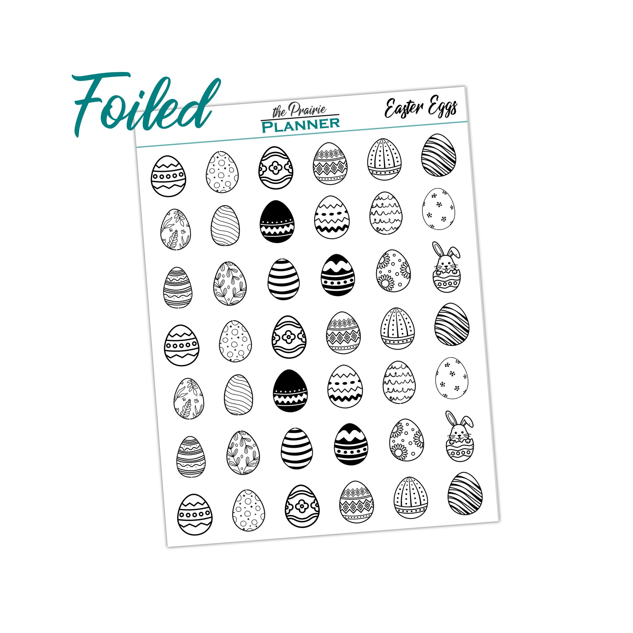 FOIL Easter Eggs - Planner Stickers